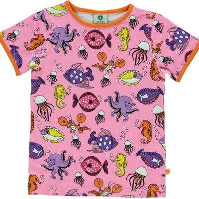 T-shirt SS. Fish Sea pink