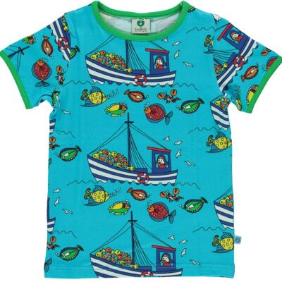 T-shirt SS. Fisherman Ocean Blue