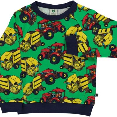 Sweatshirt. Tractor Apple green