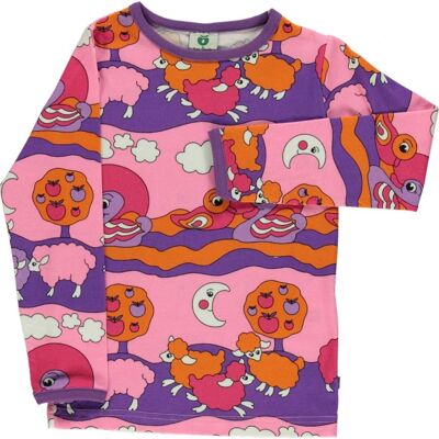 T-shirt LS. Sheep & Ducks Sea pink