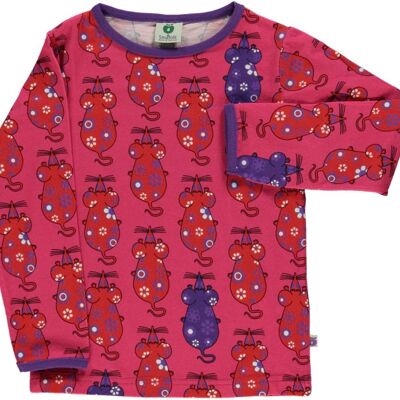 T-shirt LS. Mouse Carmine