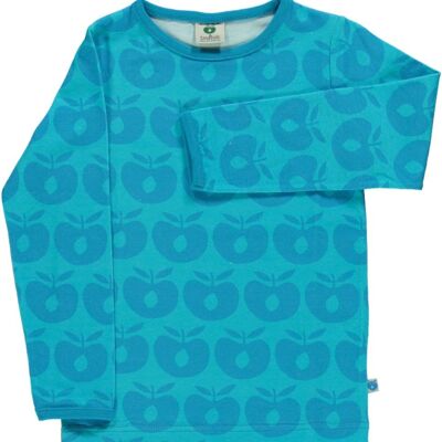 T-shirt LS. Retro Apple Ocean Blue