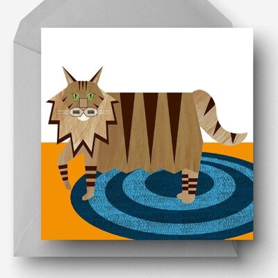 Maine Coon Cat Eco Greetings Card