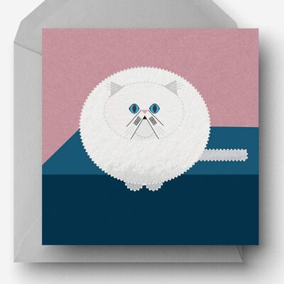 Persian Cat Eco Greetings Card