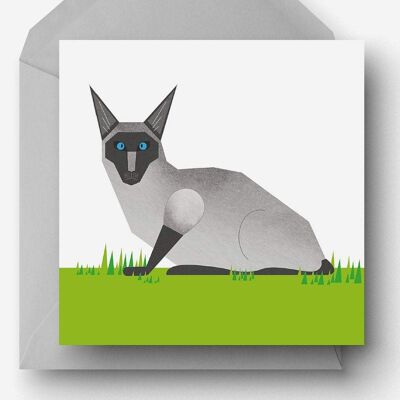 Siamese Cat Eco Greetings Card