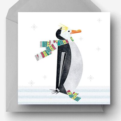 Winter Penguin Christmas Eco Charity Card
