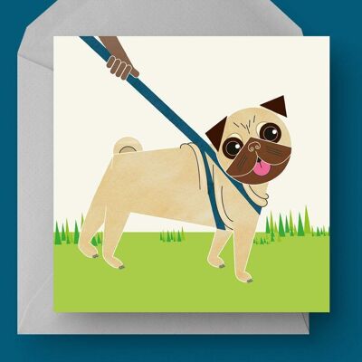 Pug Dog Eco Greetings Card