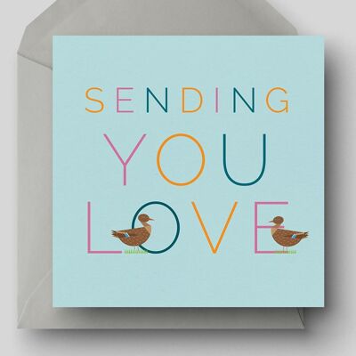 Sending You Love Eco Greetings Card
