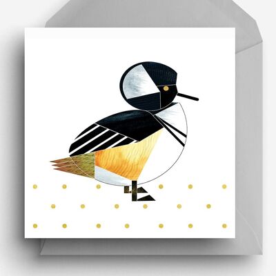Hooded Merganser Eco Duck Greetings Card