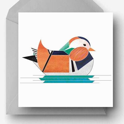 Mandarin Duck Eco Greetings Card