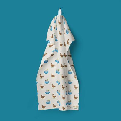 Mr & Mrs Mallard Organic Cotton Tea Towel