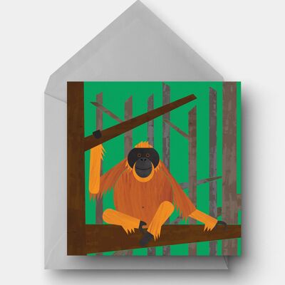 Orang-Utan-Eco-Grußkarte