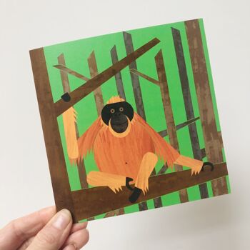 Carte de voeux écologique orang-outan 2