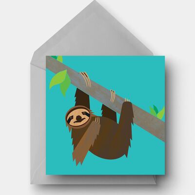 Pygmy Sloth Eco Greetings Card