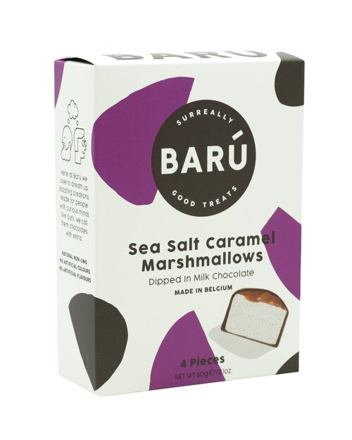 Milk Chocolate & Sea Salt Caramel Marshmallows 60g/4pcs