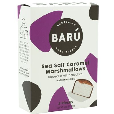 Marshmallow al caramello al cioccolato al latte e sale marino 60g / 4 pezzi