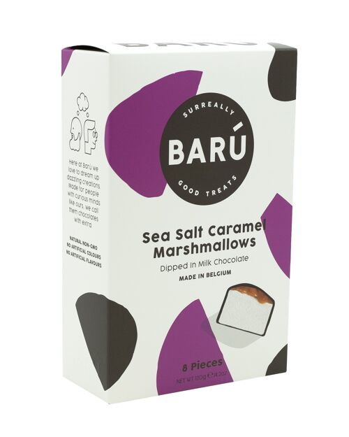 Milk Chocolate & Sea Salt Caramel Marshmallows 120g/8pcs
