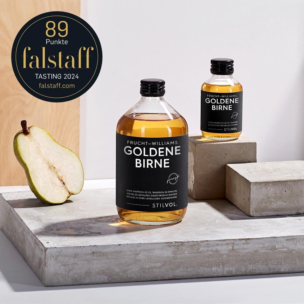 Frucht-Williams Goldene Birne 36% Vol. — Schnaps mit eingelegter Birne von STILVOL.