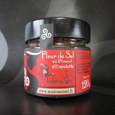 FLEUR DE SEL AU PIMENT D'ESPELETTE 120g