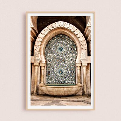 Poster / Fotografie - Brunnen | Casablanca Marokko 30x40cm