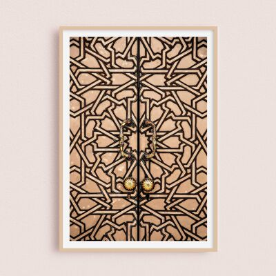 Affiche / Photographie - Porte de la mosquée Hassan II | Casablanca Maroc 30x40cm
