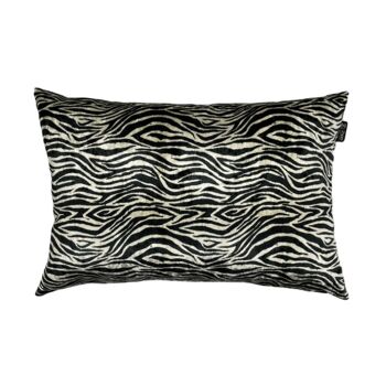 Coussin décoratif noir et blanc Zebra Art 40 x 60 1