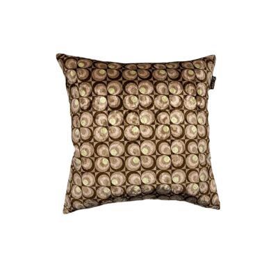 Coussin marron beige Seventies Art Brownie 45x45