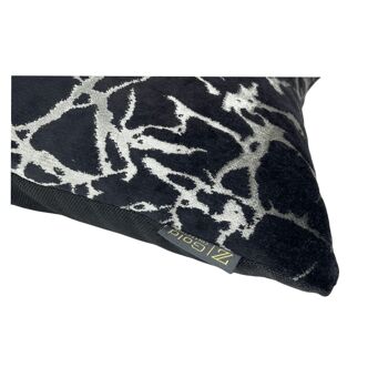 Coussin décoratif noir argenté Silver Lightning 40x60 3