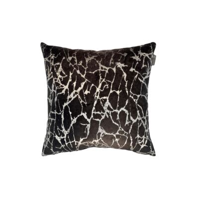 Coussin décoratif noir argenté Silver Lightning 45x45