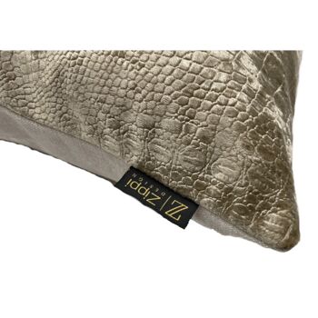 Coussin décoratif doré Croco Gold 45x45 3