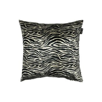 Coussin décoratif noir et blanc Zebra Art 55x55 cm 1