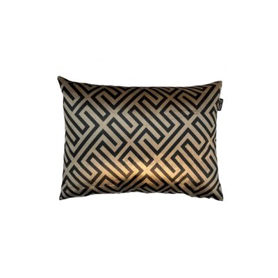 Cojín decorativo dorado negro Sandy Velvet Geometric Art 35x45 cm