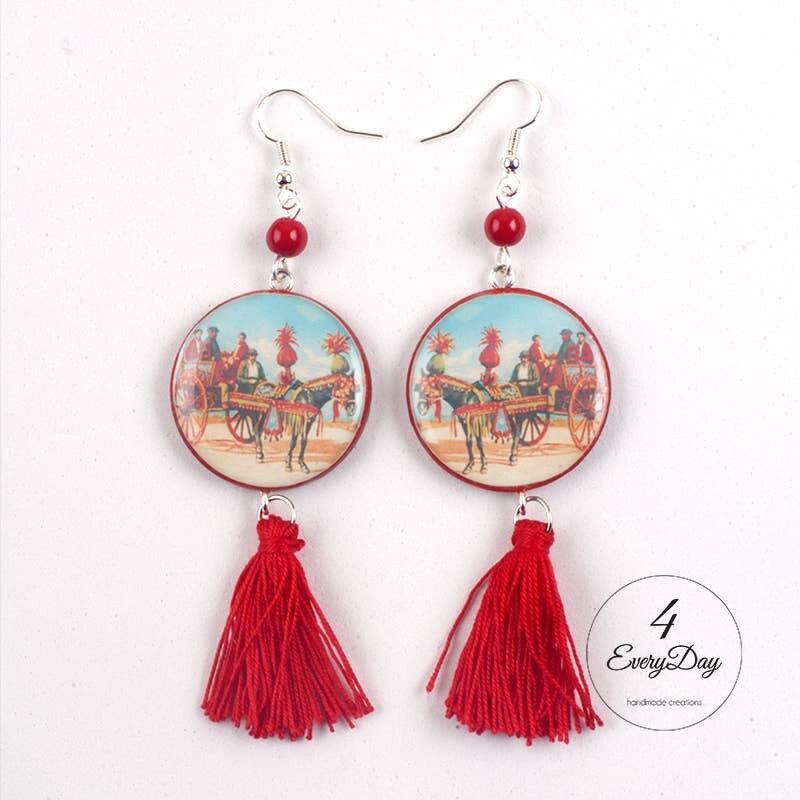 Ohrringe: Sizilianischer Wagen