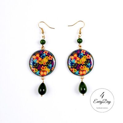 Boucles d'oreilles : diverses fleurs d'oranger