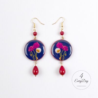 Earrings : Poppies