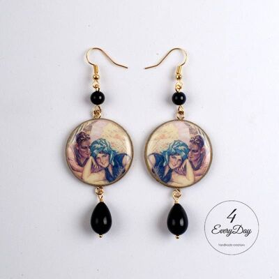 Earrings : Painting by Harrison Fisher