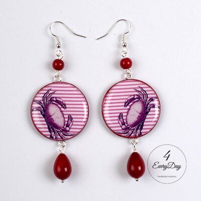 Earrings: Red Cancers