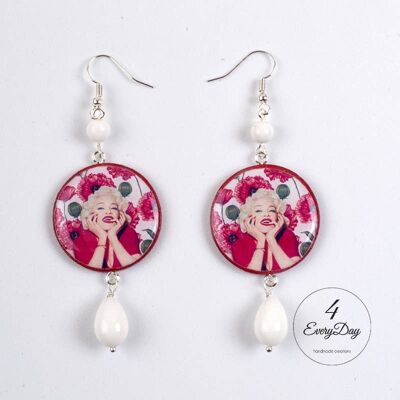 Wooden earrings - Madonna