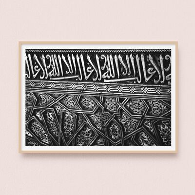 Poster / Photography - B&W Calligraphy | Flap Morocco 30x40cm