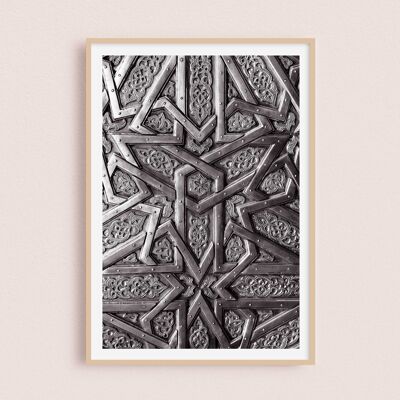 Poster / Foto - Silberne Tür | Oujda Marokko 30x40cm
