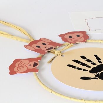 Coffret naissance créatif : le kit à empreinte main pieds pour bébé, thème Jungle 8