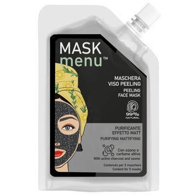 Face peeling purifying mask with matt effect