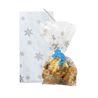 Snowflake Cello Bags With Twist Ties