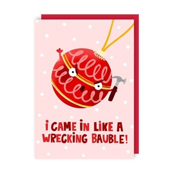 Lot de 6 cartes de Noël Wrecking Bauble 2