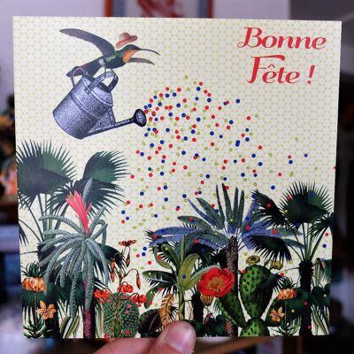 Carte "Bonne fête" La part du colibri