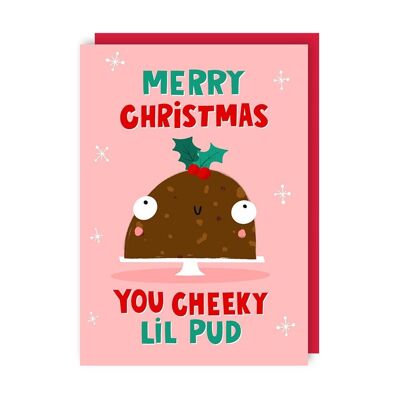 Cheeky Pud Lot de 6 cartes de Noël