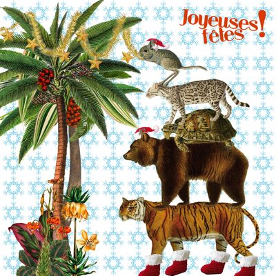Tarjeta de Felicitación Animales en la Selva (con sobre)