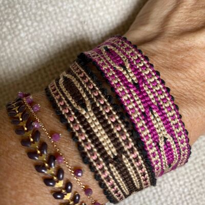 loom-made Uzbek trimming bracelet