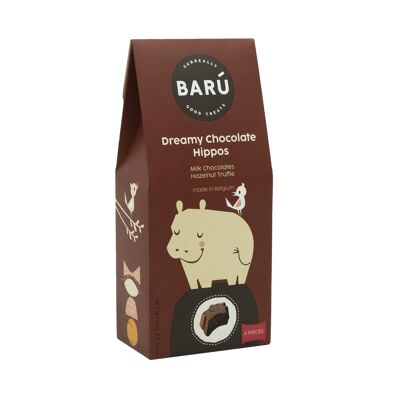 Dreamy Chocolate Hippos Cioccolato al latte e tartufo alla nocciola 60g / 4 pezzi