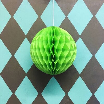 Paper Ball Decoration - Pack of 6 - Lime